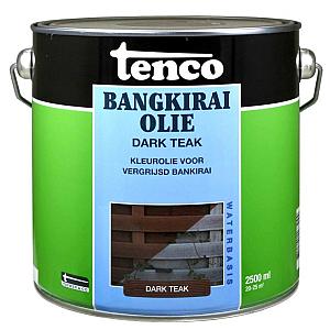 Tenco bangkirai olie transparant  dark teak 2.5 l.
