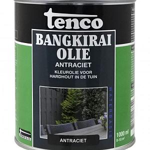 Tenco bangkirai olie transparant  antraciet 1 l.