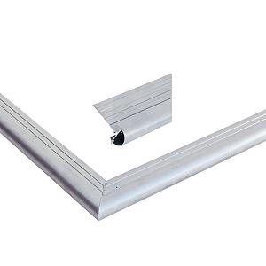 Aluminium daktrimset met ronde kraal t.b.v. plat dak, maximale dakmaat 1000 x 550 cm.