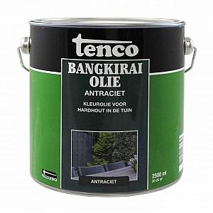 Tenco bangkirai olie transparant  antraciet 2.5 l.