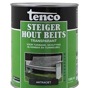 Tenco steigerhoutbeits transparant zijdeglans antraciet 1 l.