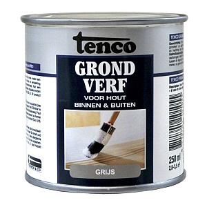 Tenco grondverf dekkend mat grijs 0.25 l.