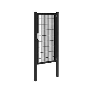 Hillfence metalen enkele poort Premium-line inclusief slot, 100 x 180 cm, zwart.