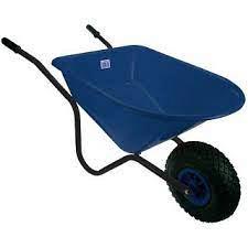Kinderkruiwagen blauw/zwart metaal/kunststof