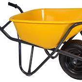 Kruiwagen HDPE 90 L stratenmakers geel