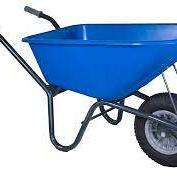 Tuin kruiwagen gecoat frame 100 L blauw