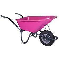 Tuin kruiwagen gecoat frame 100 L fuchsia
