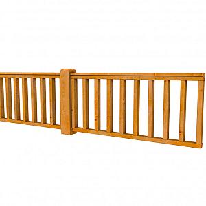 Douglas Hekwerk type D 328,5 x 73 cm, transparant gespoten.