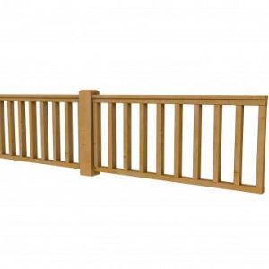 Douglas Hekwerk type D 328,5 x 73 cm, groen geïmpregneerd.