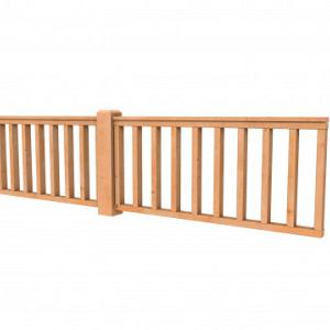 Douglas Hekwerk type D 328,5 x 73 cm, kleurloos geïmpregneerd.