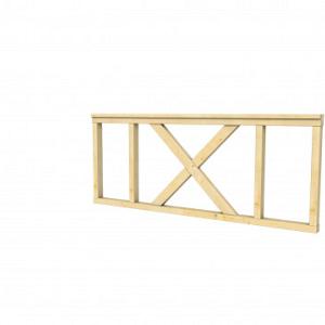 Vuren hekwerk type A met kruis 178,5 x 73 cm, kleurloos geïmpregneerd.