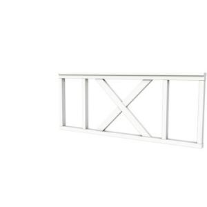 Vuren hekwerk type A met kruis 178,5 x 73 cm, wit gespoten.