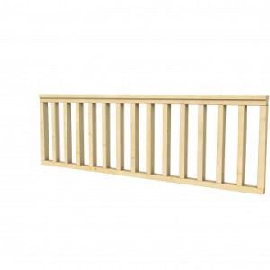 Vuren hekwerk type B 228,5 x 73 cm, groen geïmpregneerd.