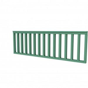 Vuren hekwerk type B 228,5 x 73 cm, jungle groen gespoten.