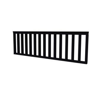 Vuren hekwerk type B 228,5 x 73 cm, zwart gespoten.