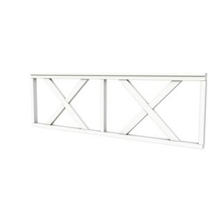 Vuren hekwerk type B met kruis 228,5 x 73 cm, wit gespoten.