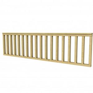 Vuren hekwerk type C 278,5 x 73 cm, groen geïmpregneerd.