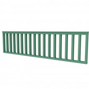 Vuren hekwerk type C 278,5 x 73 cm, jungle groen gespoten.