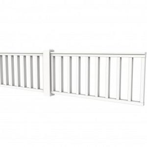 Vuren Hekwerk type D 328,5 x 73 cm, wit gespoten.