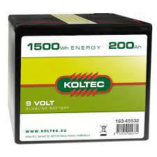 Batterij 9 Volt - 1700 Wh 200 Ah, alkaline