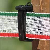 Lint, wit/groen/rood 200 mtr 40 mm,  0,50 mm PE + 15*0,20 RVS/INOX