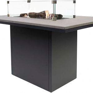 Cosiloft 120 hoge eettafel zwart frame / grijs blad