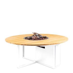 Cosiloft 120 round white frame / teak top