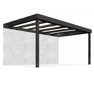 Overkapping Flatroof Version A Met vierkant overstek 400x300 glas (Ral*)
