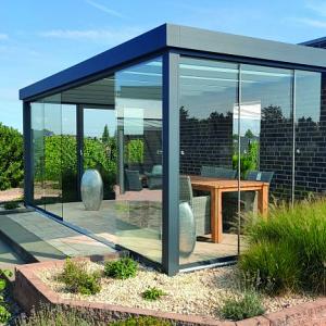 Flatroof Version A Met vierkant overstek 400x300 glas (Ral*)