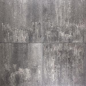 *TUINTEGEL 60X60X5 BLACK/GREY NL