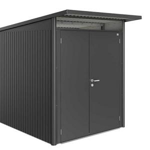 Berging AvantGarde Gr. A2 donkergrijs-metallic met Dubbele Deur smal