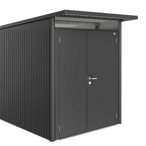 Berging AvantGarde Gr. A3 donkergrijs-metallic met Dubbele Deur smal