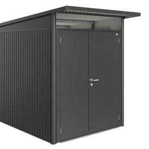 Berging AvantGarde Gr. A4 donkergrijs -metallic met Dubbele Deur smal