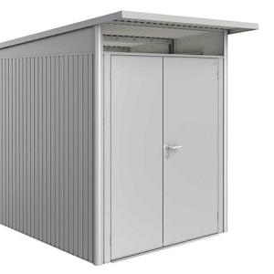 Berging AvantGarde Gr. A4 zilver -metallic met Dubbele Deur smal