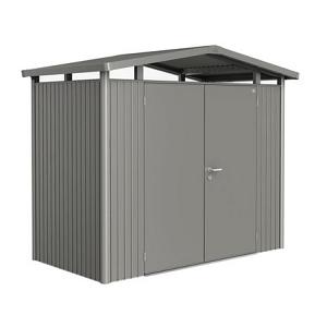 Berging Panorama Gr. P1 kwartsgrijs metallic met dubbele deur