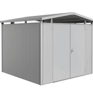 Berging Panorama Gr. P4 zilver metallic met dubbele deur