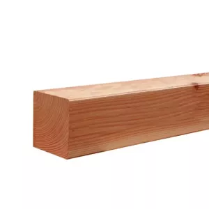 Douglas geschaafde paal duplo verlijmd 14 x 14 x 500 cm, groe