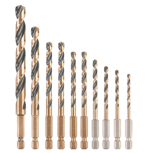 10-delige metaalboren Black & Gold HEX in TOUGH CASE