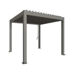 PERGOLA 3 x 3 kwartsgrijs-metallic