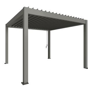 PERGOLA 3,5 x 3,5 kwartsgrijs-metallic