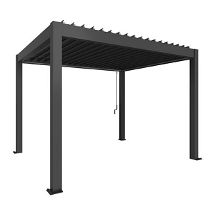 PERGOLA 3,5 x 3 donkergrijs / zilver-met