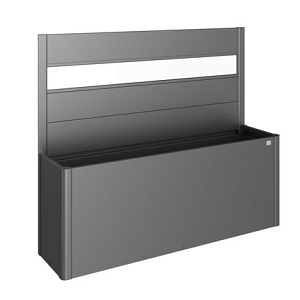 Schutting voor Kweekbed Belvedere met Acrylglas 400x91 cm donkergrijs-metallic