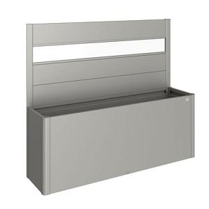 Schutting voor Kweekbed Belvedere met Acrylglas 400x91 cm kwartsgrijs-metallic