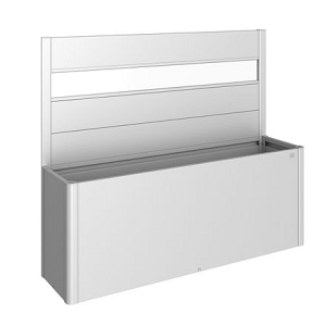 Schutting voor Kweekbed Belvedere met Acrylglas 400x91 cm zilver-metallic