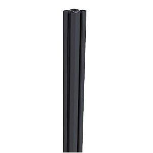 NewTechWood aluminium sleufpaal, met paalkap, 8 x 8 x 270 cm, zwart.