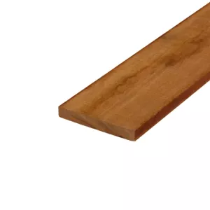 Hardhout angelim vermelho fijnbezaagde plank 2 x 10 x 350 cm.