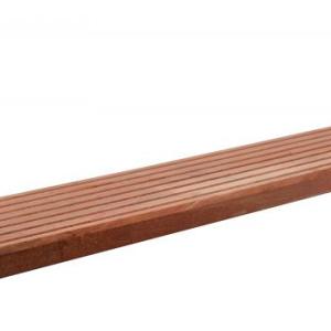 Hardhouten enkelzijdig geprofileerd dekdeel FSC, 2,5 x 14,5 x 425 cm.