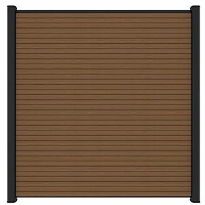 NewTechWood Co-extrusie composiet scherm Triple, 180 x 180 cm, Teak.