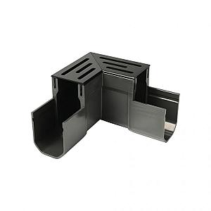 DB Hoekstuk Zwart  (lijngoot)