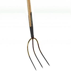 Hooivork - 3 tanden - Met veerbus - Essenhouten steel - 135 cm